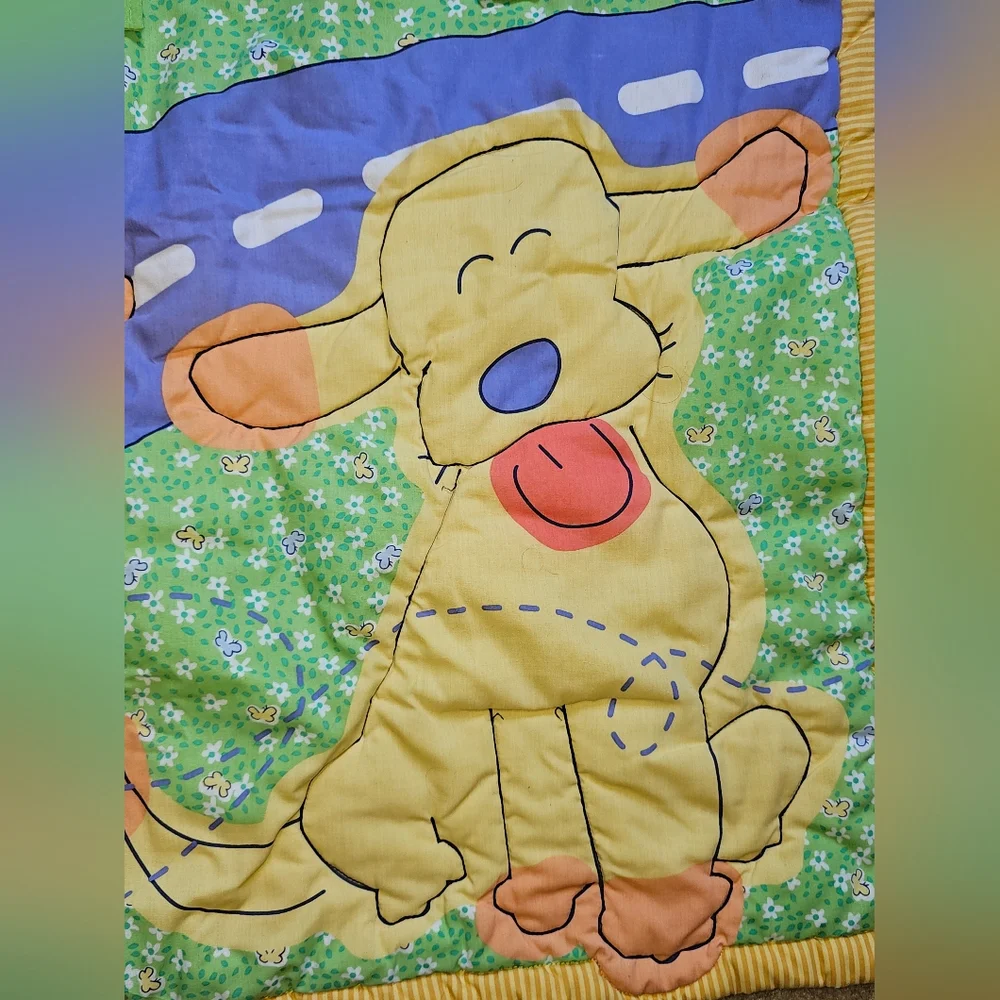 Carter's Emu Namae Puppy Yellow Dog Car Play Mat Travel Baby Mirror Toy Y2k 2000
